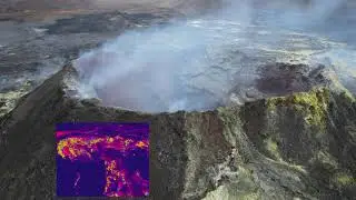 Fagradalsfjall volcano drone thermal analysis