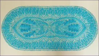 Knitting doily oval. Corner. Part 4.