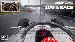 Max Verstappen's Red Bull Racing RB21 - F1 25 MOD | Japanese GP 100% Race Steering Wheel Gameplay