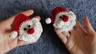 Noel Baba Çıt Çıt Toka 🎅 Yılbaşı Temalı Hediye Toka Tarifi 😍 Christmas Crochet Hair Clip