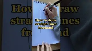 How to draw straight lines freehand 