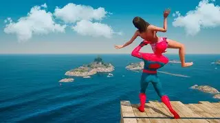 GTA 5 Spiderman Funny Ragdolls Jumps&Fails vol.10 (Euphoria Physics)