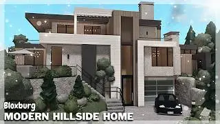 BLOXBURG: Modern Hillside Home Speedbuild | Roblox House Build