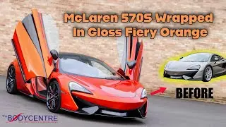 McLaren 570s wrapped in Gloss Firey Orange