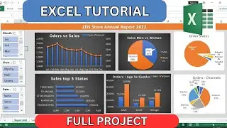 Full Project in Excel with Interactive Dashboard | Excel Tutorial for Beginners