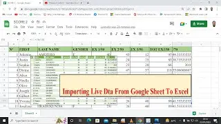 Importing Live Data From Google Sheet To Excel || Connecting Google Sheet with Excel.