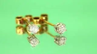 Second Hand 18ct Gold Diamond Stud Earrings (SH8347)