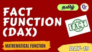 FACT (DAX) function | Mathematical function (DAX) In Power BI  - Day 19 -  