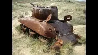Biville France - Range Wreck Shermans