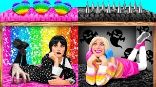 Секретные Домики под Кроватью с Уэнсдей Аддамс | Смешные Cитуации от Fun Teen