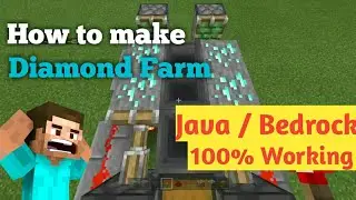How to make diamond farm in minecraft without command block | Bedrock/Java/MCPE | Latest Trick 2021