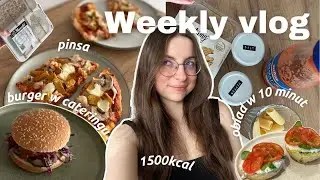 WEEKLY VLOG 🌱 Wege catering, szybkie posiłki, haul spożywczy, najlepsza pinsa, nagrywki UGC ♥️