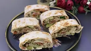 Yuxa (lavaş) Salatı.Asan hazırlanan yuxa salatı 👌 Hazır yufkadan salata.