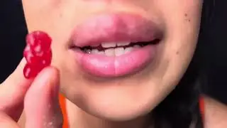 ASMR TASTING DIFFERENT FLAVORS GUMMYBEARS