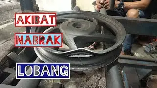 velg Vario nabrak lobang