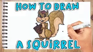 How To Draw A Squirrel Step By Step | Cartoon Squirrel Drawing