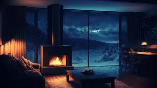 🔥 Fall Asleep with Relaxing Fireplace Crackling Sounds & Winter Ambience in a Cozy Cabin 10 Hours