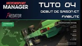 Motorsport Manager tuto FR 04 - Début de saison et fiabilité