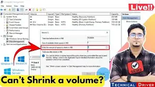 [ 101% FIX ✅]  Cannot shrink a volume beyond the point | How to shrink Extend C Drive in Windows ✌