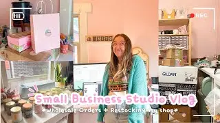 Wholesale Orders + Restocking my Shop | Studio Vlog 062 | Small Business Vlog