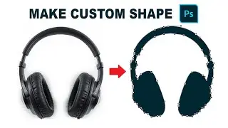 How to Convert Image into Shape in Photoshop | Make custom shape in photoshop