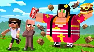 My GIRLFRIEND become FAT and tried to EAT ME in Minecraft!