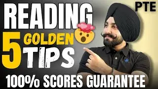 PTE Reading 5 Golden Tips, how to improve reading, reading blanks ( Gurwinder Sir )