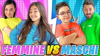 MASCHI VS FEMMINE! GIULIA E MAMMA CONTRO PAPÀ E CHICCO CHALLENGE!
