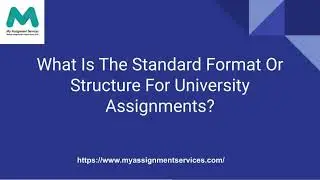 The Standard Format For University Assignments
