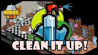 SECRET BADGE ONLY?! - Habbo | Kitchen: Clean It Up