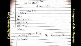 Class 11 || Continuity Chapter || Full exercise Solution