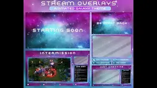 Galaxy Animated Twitch Overlay - Elevate Your Stream with Cosmic Vibes! 