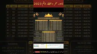 ramadan time table 2023 | sehri iftar time table 2023 | sehri iftar timing 2023 | ramdan calendar