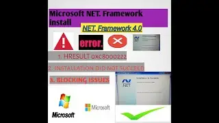 windows7 NET.framework install error! hresult 0xc8000222,installation did not succeed blocking issue