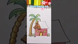 Pencil Shaving Art #fun with pencil shaving #house