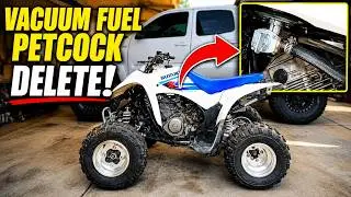Suzuki LTZ250 Vacuum Fuel Petcock Delete!