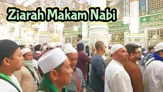 Membeludak.. Jamaah ziarah ke Makam Nabi Muhammad Saw di Masjid Nabawi