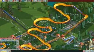 Roller Coaster Tycoon: Bobsled Roller Coaster Train Flies Off The Track When Going Too Fast