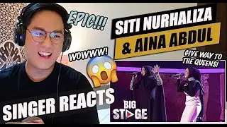 Siti Nurhaliza and Aina Abdul - Purnama Merindu & Semalam [Big Stage 2022]  | SINGER REACTION