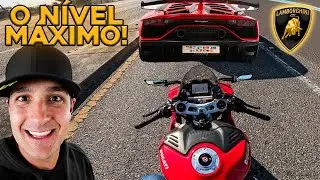 INVADI O ENCONTRO DE CARROS EXÓTICOS DE DUCATI PANIGALE V4 * ENCONTRO DE LAMBORGHINI 🇺🇸*