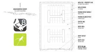 Parametric Parking Layout and Design using #Grasshopper for #Rhino3d Script Download Available