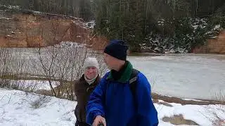 Утёс Эрглю или Эргелю на р. Гауя 02.01.2023