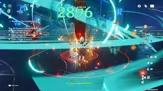 Geo team Venti C0, Albedo C0, Zhongli C2, Bennett C5