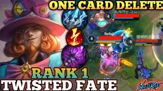 TWISTED FATE DEADLY ONE CARD! PERFECT SKILL CONTROL - TOP 1 GLOBAL TWISTED FATE BY 聰明的派大星- WILD RIFT