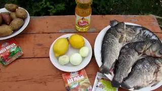 Готовим на даче карася на решетке!