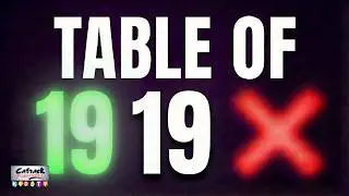 19 Times Table Multiplication For Beginners  Nineteen Multiplication Tables For Beginners