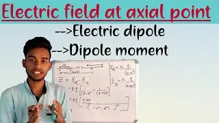 Electric dipole-Electric field on the axisof Dipole, Dipole Moment in HINDI, physics class 12