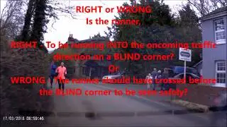 DASH CAM Runner RIGHT or WRONG Road Safety