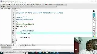 C2.3 program to find area and perimeter of a circle | using C language | Beginners