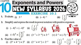 Ex 10.1 | Ch 10 Exponents and Powers | Class 8 Maths NCERT